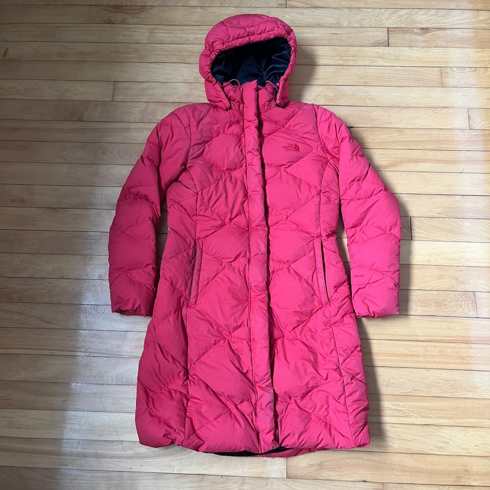The North Face Miss Metro Parka Pink 600 Fill Down Quilted Hooded Coat Womens M